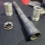 01 RM250 Front Axle And Spacers. Fixed Price $29.00.