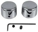 Chrome Front Axle Nut Covers For 1988-06 Harley Fxsts Replaces Oem 43894-90. Fixed Price $30.00.