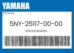 Yamaha Genuine Spacer, Bearing 5NY-25117-00-00. Fixed Price $30.84.
