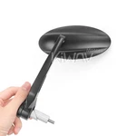 Bar End Mirrors Ultra Oval Black For 7/8" Hollow Id 14-20MM Triumph Bike. Fixed Price $109.70.