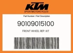Ktm Genuine Front Wheel Rep. Kit - 90109015100. Fixed Price $46.90.