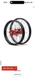 Dubya Complete Front Rear Set 18/21 Red Hubs 80-3531RB. Fixed Price $750.00.
