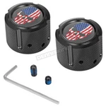 Figurati Black American Flag Front Axle Nut Covers FD25-FAC-BK. Fixed Price $179.95.