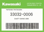 Kawasaki Genuine Shaft-swing Arm 33032-0006. Fixed Price $62.45.