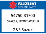 Suzuki Oem Part 54750-31F00 Spacer, Fr Axle Lh. Fixed Price $24.35.