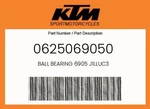 Ktm Genuine Ball Bearing J1LLUC3 - 0625069050. Fixed Price $38.32.