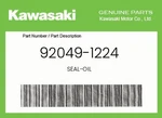 Kawasaki Genuine Seal-oil 92049-1224. Fixed Price $17.83.
