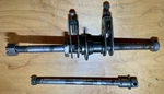Suzuki 1978 SP370 DR370 SP400 Front+rear Axle Assembly. Fixed Price $40.00.