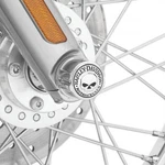 43163-08A Harley-davidson Willie G Skull Collection Front Axle Nut Cover Kit. Fixed Price $62.89.