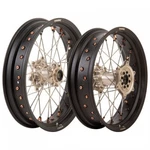 Tusk Impact Supermoto Complete Front And Rear Wheel Set 17 X 3.50 Matte Black. Fixed Price $884.55.
