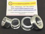 Yamaha R1 5PW 2002 - 2003 Captive Wheel Spacers. Full Set. Silver.. Fixed Price $44.91.