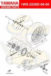 Yamaha Cover, Rear Axle 1WS-2538D-00-00 Oem New. Fixed Price $28.95.