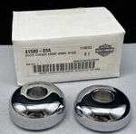 Cc 16.40 Nos Harley Chrome Front Wheel Spacer 2000-2006 Softail Deuce 41580-03. Fixed Price $49.95.