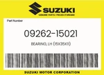 Suzuki Genuine Bearing, Lh (15X35X11) 09262-15021. Fixed Price $22.32.