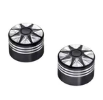 New Genuine Harley Davidson Burst Front Axle Nut Covers Black 43000031. Fixed Price $54.99.