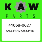 41068-0627 Kawasaki AXLE,FR,17X253,M16 410680627, New Genuine Oem Part. Fixed Price $74.16.