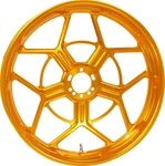Arlen Ness 21" X 3.5" Speed Forged Gold Front Wheel (71-585). Fixed Price $1205.84.