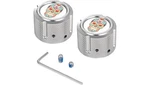 Figurati Designs Front Axle Nut Covers Sugar Skull Polished #FD30-FAC-SS. Fixed Price $149.95.