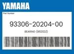Yamaha Genuine Bearing (B6202Z) 93306-20204-00. Fixed Price $22.13.