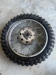 Suzuki Mini Cross Rear Wheel Rim With Brakes And Axle. Fixed Price $39.00.