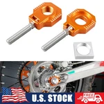 Orange Rear Axle Blocks Chain Adjuster For Ktm 125 250 450 530 Sxf 2000-2012. Fixed Price $19.99.