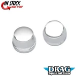 Drag Specialties 0309-0217 Chrome Front 1" Axle Nut Covers Harley Dyna Flht Flt. Fixed Price $39.54.