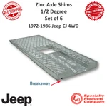 Spc Performance Zinz Axle Shims 1/2 Degree Taper Fits Jeep 72-86 Cjs #80199. Fixed Price $85.99.