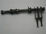 1983 Suzuki Rear Wheel Axle Shaft With Chain Adjusters. Fixed Price $42.36.