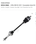 Nos: Moose Utility Complete Axle Kit P/n 0214-1061. Fixed Price $80.00.