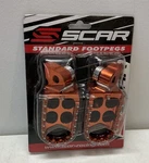 Scar Racing Standard Foot Pegs Aluminum Alloy W/ Steel Pins Ktm Orange #5211OR. Fixed Price $30.00.