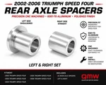 2002-2006 Triumph Speed Four TT600 Rear Wheel Spacer Kit Aluminum. Fixed Price $84.99.