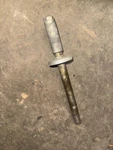 81.82.83 Suzuki RM-250, RM-465 Front Wheel Axle, 54711-14202. Fixed Price $25.00.