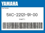 Yamaha Genuine Shaft 5XC-22121-91-00. Fixed Price $39.15.