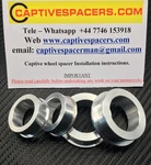 CBR600RR 2007 - 2025 Captive Wheel Spacers. Silver. Fixed Price $44.69.