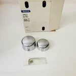Harley 2008-UP Dyna Softail Multi-fit Rear Axle Nut Covers Satin Chrome 43000110. Fixed Price $37.95.