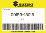 Suzuki Genuine Nut 09159-18016. Fixed Price $12.56.