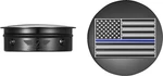 Figurati Designs FD71-AFBL-BLK Swingarm Pivot Cover Black With Blue Line Flag. Fixed Price $99.95.