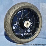 09-26 Harley Black 18" Rear Prodigy Wheel Metzeler Tire Road Glide Touring. Fixed Price $1359.00.