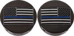 Figurati Designs FD71-AFBL-BLK Swing Arm Covers Black Blue Line Flag Fltrk. Fixed Price $26.11.
