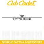 Cub Cadet 17702-ZL8-800 Fuel Hose Line Rt MHA2 Js GC190LA FT24 Engine 65 1150. Fixed Price $14.95.