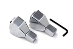 V-twin 44-0251 Chrome Rear Axle Adjuster Kit Pyramid Shape For Sportster 97-03. Fixed Price $39.95.