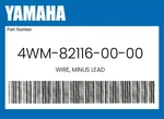Yamaha Genuine Wire, Minus Lead 4WM-82116-00-00. Fixed Price $42.51.