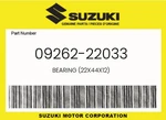 Suzuki Genuine Bearing (22X44X12) 09262-22033. Fixed Price $37.95.