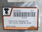 V-twin Rear Axle Adjuster Kit Harley Fx/fl 73-84 & 79-96 P/n 44-0334 Nos L5. Fixed Price $28.41.