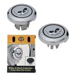 Oem Harley-davidson Willie Skull Front Axle Nut Covers 43000318 23-26 Touring. Fixed Price $56.95.