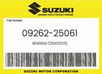 Suzuki Genuine Bearing (25X52X15) 09262-25061. Fixed Price $39.04.