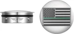 Figurati Designs Swingarm Pivot Cover Stainless Steel With Green FD72-AFGL-SS. Fixed Price $106.95.
