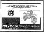 Husqvarna Parts Manual Book 1994 Wxc 250, 360, Wxe &. Fixed Price $19.50.