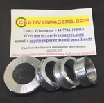 CBR1000RR 2008 - 2016 Captive Wheel Spacers. Full Set. Silver.. Fixed Price $44.40.