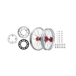 Tusk Impact Complete Front/rear Wheel Package 1.60 X 21 2.15 19 Silver. Fixed Price $746.25.
